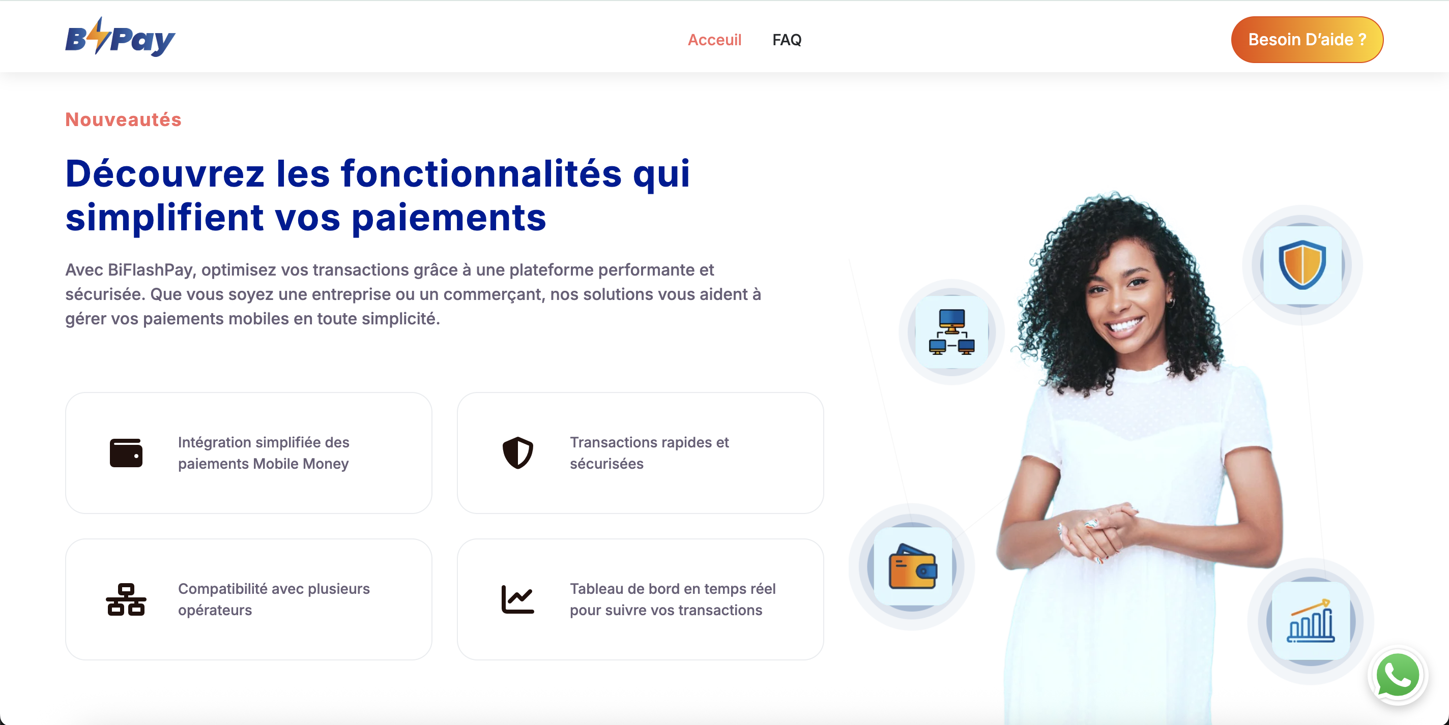image réalisation de TwoF Technologies Site vitrine BiFlashPay